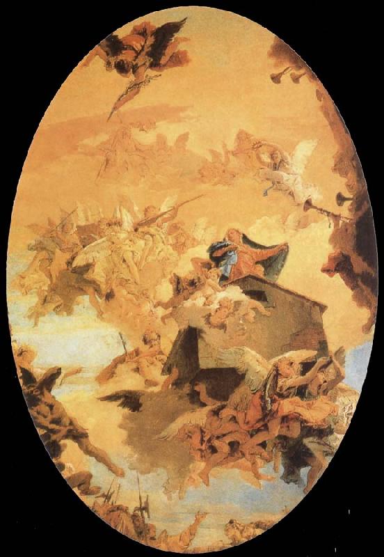 Giovanni Battista Tiepolo The traslacion of the holy house to Loreto oil painting image